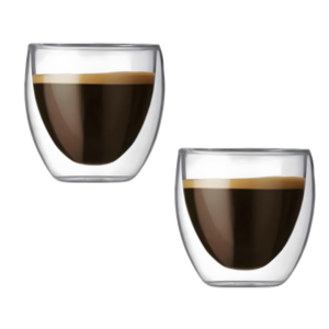 Taza Doble Fondo Vidrio 80ml